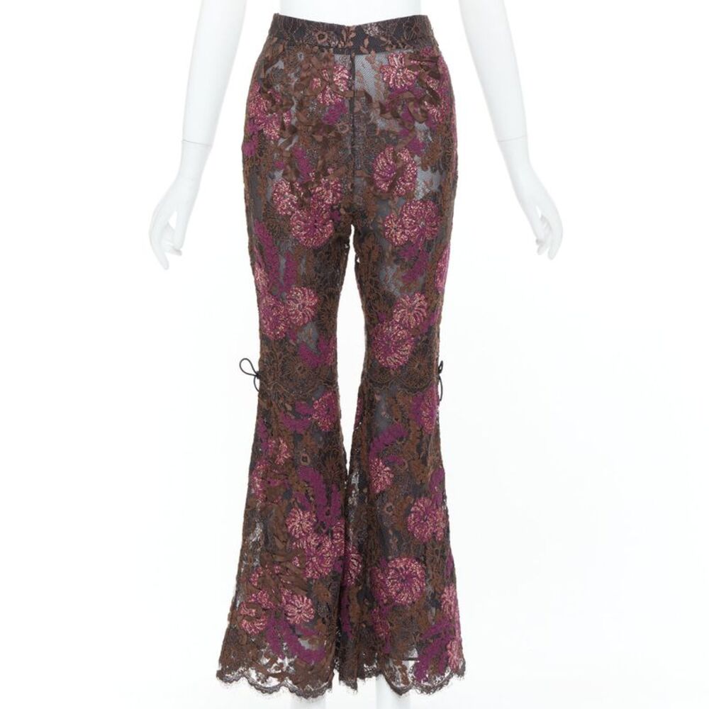 Gucci 2021 Runway 1999 Reissue Red Flared Pants